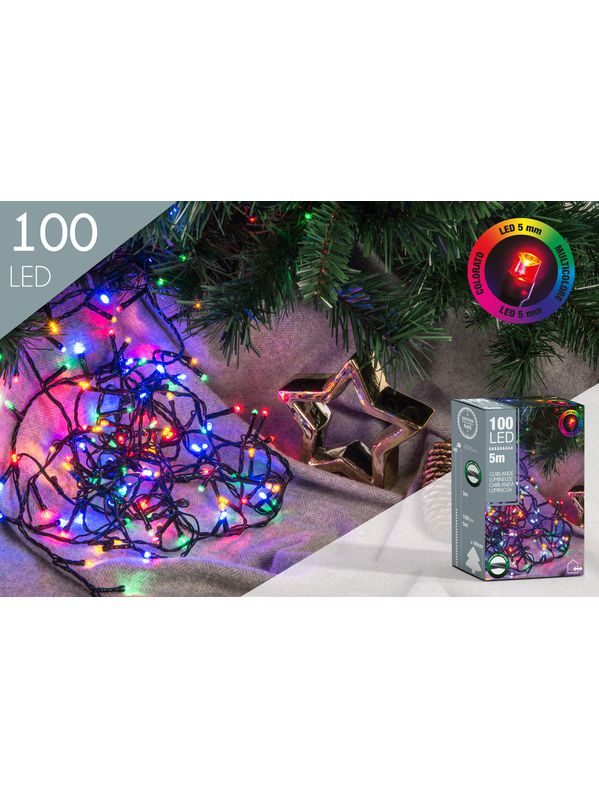 GUIRLANDE MULTICOLORE 100LED 5M